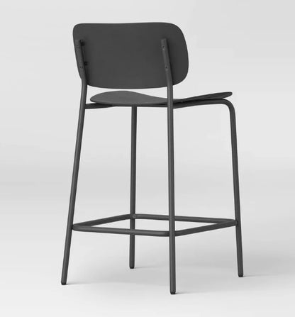 Brand New in Box Set of 2, 24" Counter Height Barstool w/ Footrest, Black (#273)