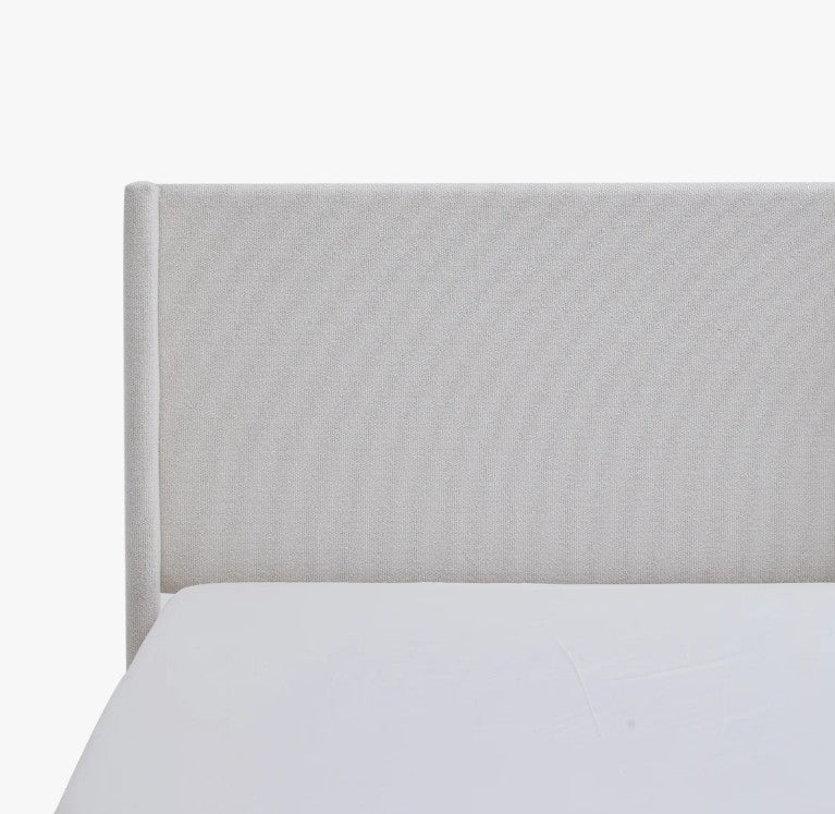 Brand New in Box Queen Size Hosford Upholstered Wingback Bed, Cream White Boucle (#286)