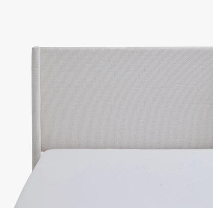 Brand New in Box Queen Size Hosford Upholstered Wingback Bed, Cream White Boucle (#286)