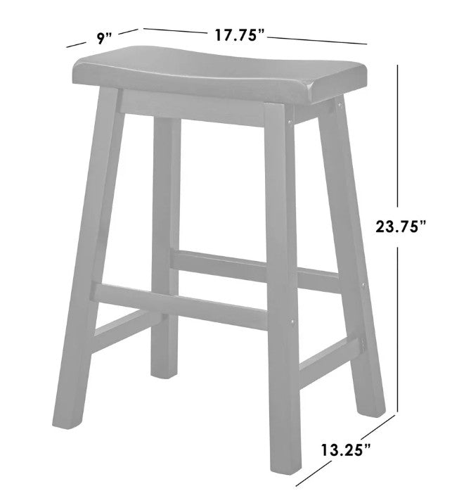 Brand New in Box Set of 2 Belfast 24" Counter Height Saddle Stools Red (#280)