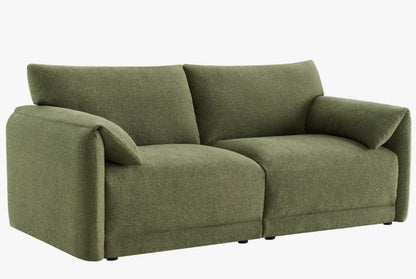 Brand New in Box Deandre 80.3'' Boucle 2-Piece Modular Sofa, Green (#283)