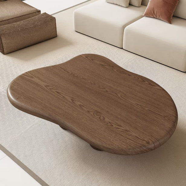 Brand New in Box Oizaye Modern Oval Wood Coffee Table, Brown (#183)
