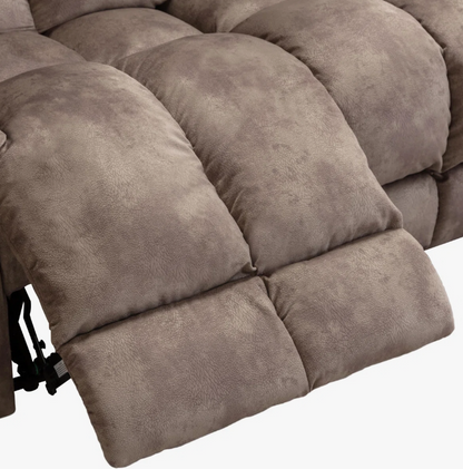 Brand New in Box 2 - Piece Overstuffed Soft Manual Reclining Living Room Set, Brown (#214)