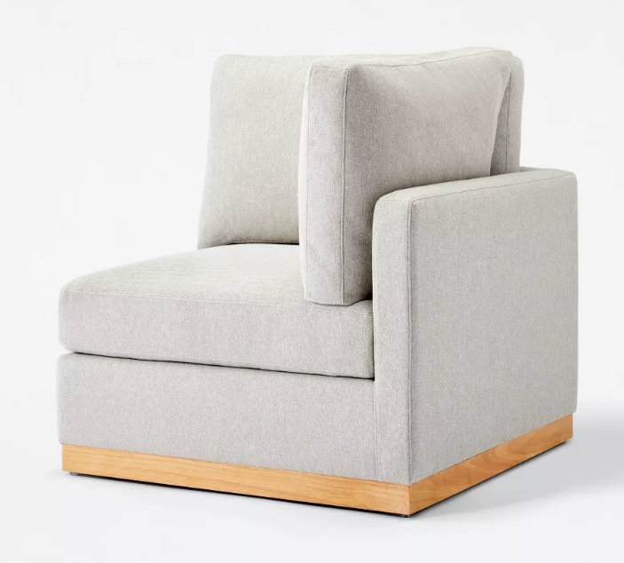 Brand New in Box Woodland Hills Modular Corner Sectional Chair Light Gray (Four Available) (#261)