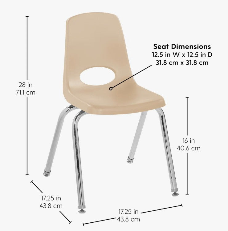 Brand New in Box Stacking Classroom Chair ( Set of 6 ) (#282)