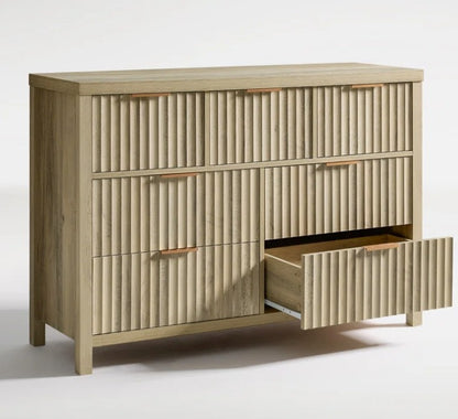 Brand new in box Arrilla 46.5" W Fluted Manufactured Wood 7-Drawer Dresser (#198)
