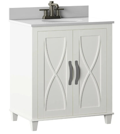 Brand New in Box 30" Single Bathroom Vanity with Adjustable Shelf, White (#206)
