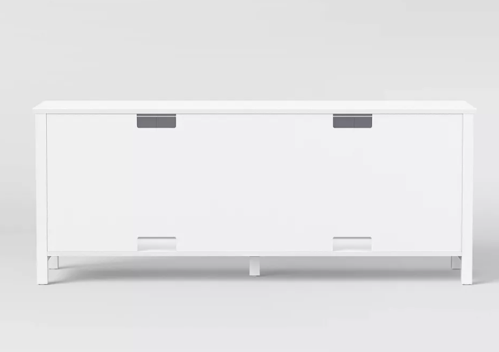 Brand New in Box Traditional Storage TV Stand with Doors and Shelves, White (#272)