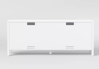 Brand New in Box Traditional Storage TV Stand with Doors and Shelves, White (#272)