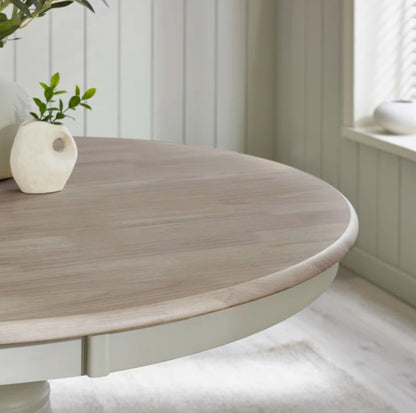 Brand New in Box Round Dining Table In Solid Wood - Traditional Rustic Farmhouse (#182)