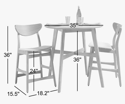 Brand New in Box Aerabella 2 - Person Four Leg Dining Set, Light Beige (#122)