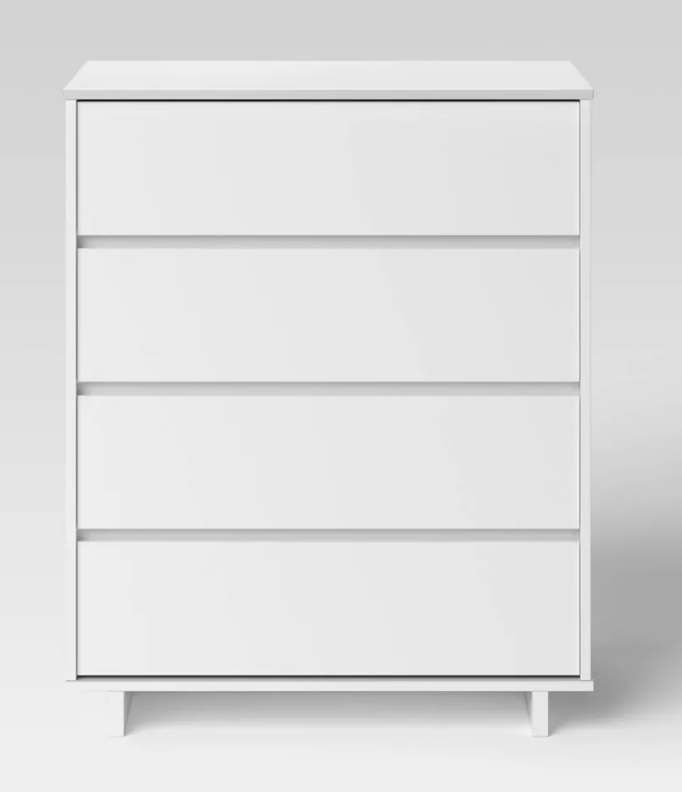 Brand New in Box Modern 4 Drawer Dresser Pure White (Three Available) (#252)