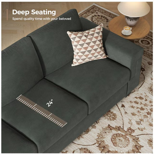 Brand New in Box 3 Seater Sofa Couch with Deep Seat, Gray (#288)
