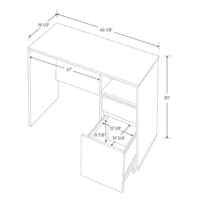 Brand New in Box Writing Desk with Drawers White - Room Essentials (#258)