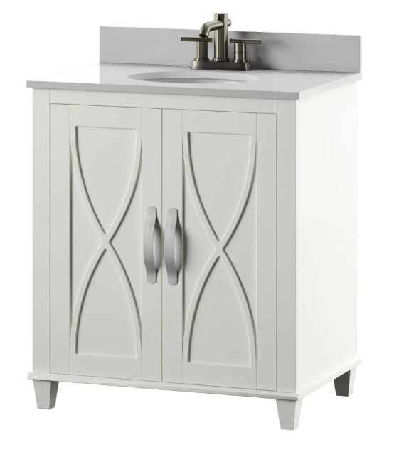 Brand New in Box 30" Single Bathroom Vanity with Adjustable Shelf, White (#206)