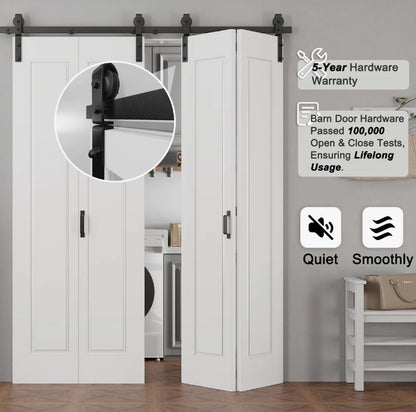 Brand New in Box Double 84 x 64 Interior Bi-Fold Barn Doors, Closet Doors (#105)