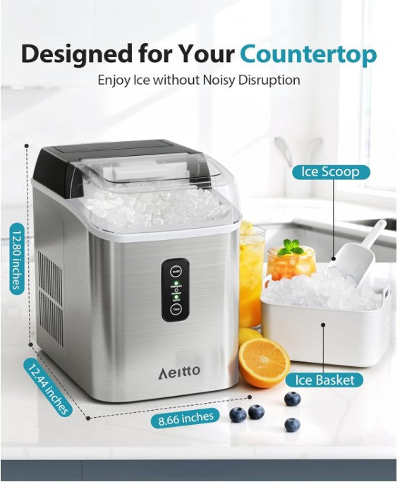 Brand New in Box Aeitto Nugget Ice Maker Countertop, 42lbs/24H with 1.5L Water Tank  (#191)