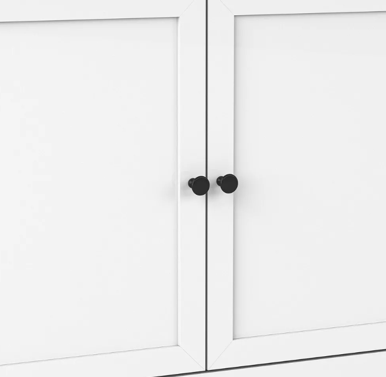 Brand New in Box Traditional Storage TV Stand with Doors and Shelves, White (#272)