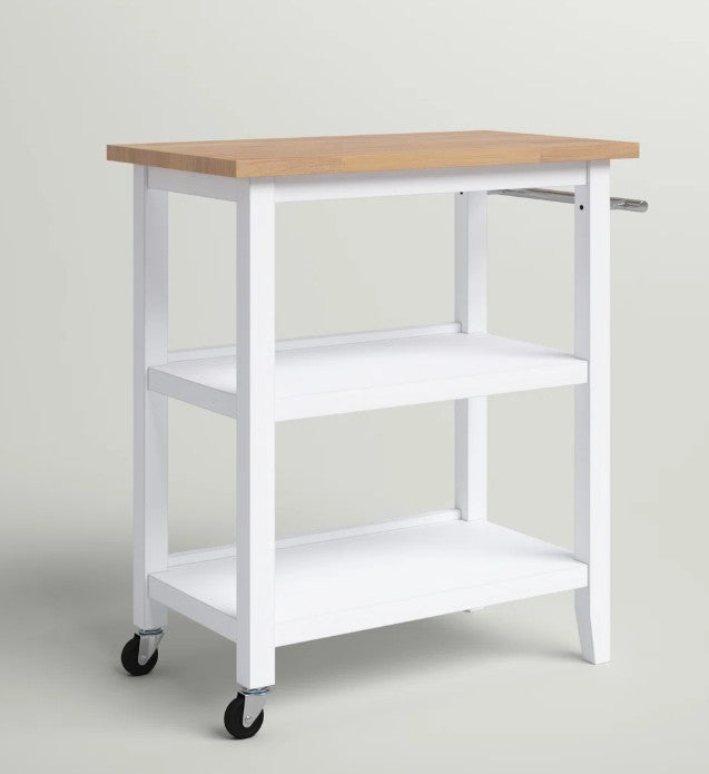 Brand New in Box Raabe Solid Wood Kitchen Cart By Andover Mills (#278)