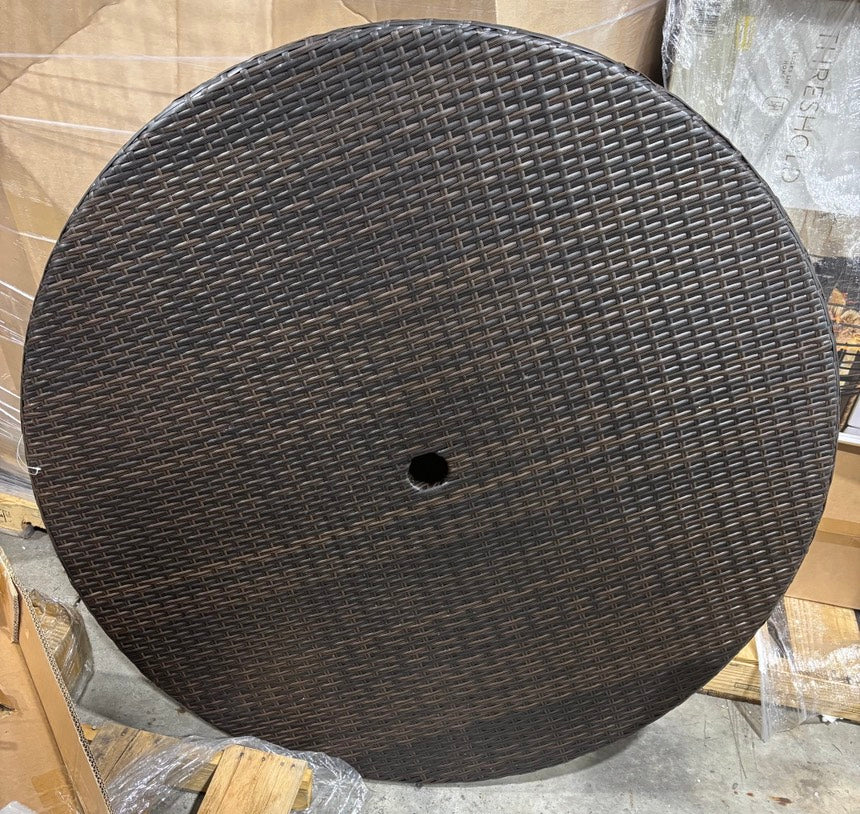 Brand New in Box 5-pc. Cushioned Circle Dining Set, Brown (#71)