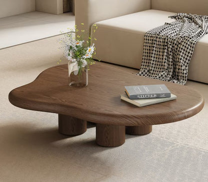 Brand New in Box Oizaye Modern Oval Wood Coffee Table, Brown (#183)