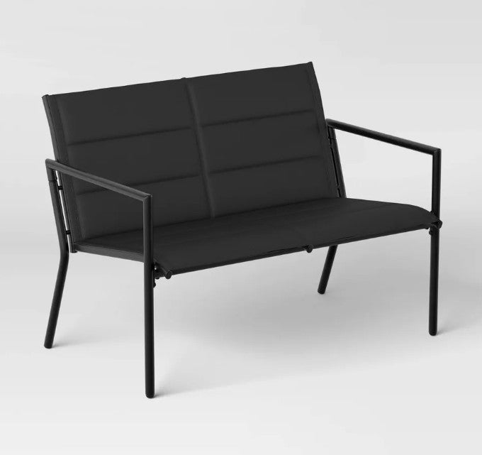Brand New in Box 4pc Padded Sling Patio Conversation Set Black (#60)