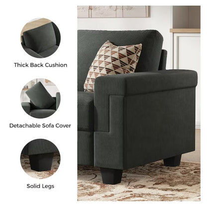 Brand New in Box 3 Seater Sofa Couch with Deep Seat, Gray (#288)
