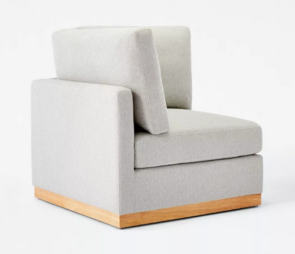 Brand New in Box Woodland Hills Modular Corner Sectional Chair Light Gray (Four Available) (#261)