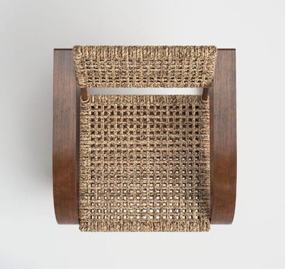 Brand New Set of Two Elara 30" W Woven Teak Wood Armchairs