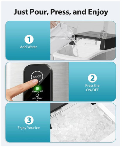 Brand New in Box Aeitto Nugget Ice Maker Countertop, 42lbs/24H with 1.5L Water Tank  (#191)