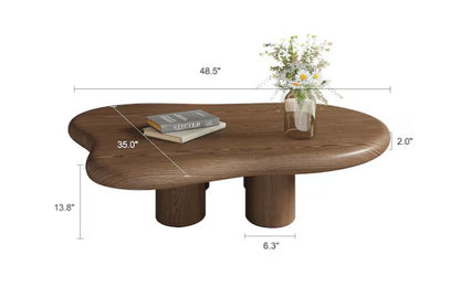 Brand New in Box Oizaye Modern Oval Wood Coffee Table, Brown (#183)