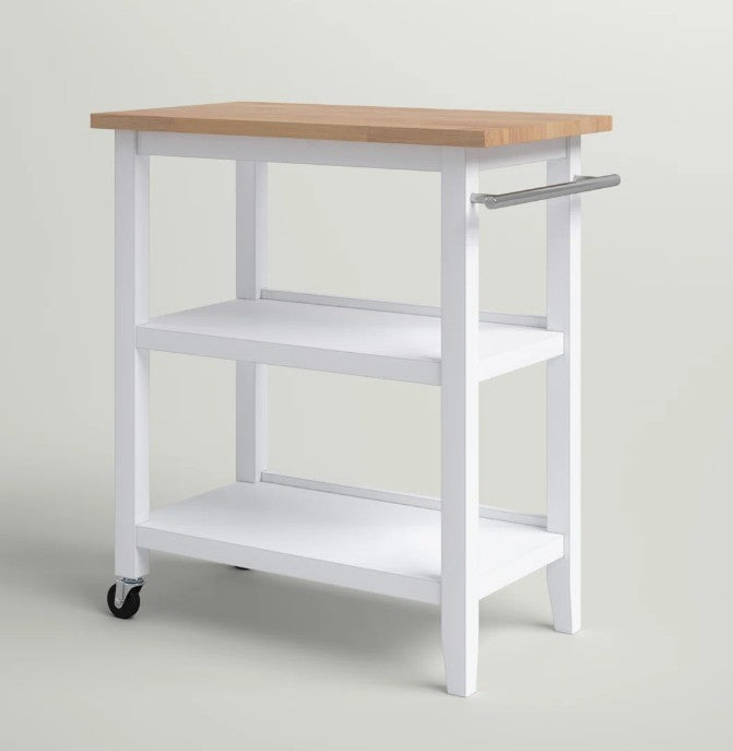 Brand New in Box Raabe Solid Wood Kitchen Cart By Andover Mills (#278)