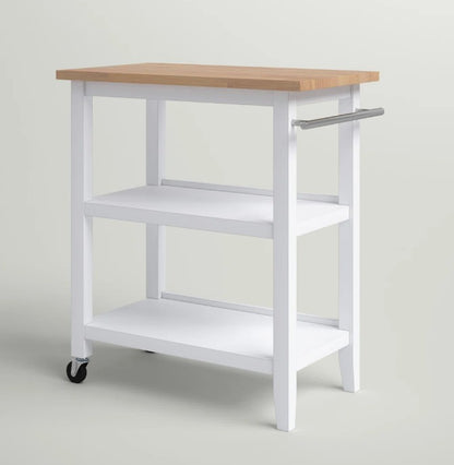 Brand New in Box Raabe Solid Wood Kitchen Cart By Andover Mills (#278)