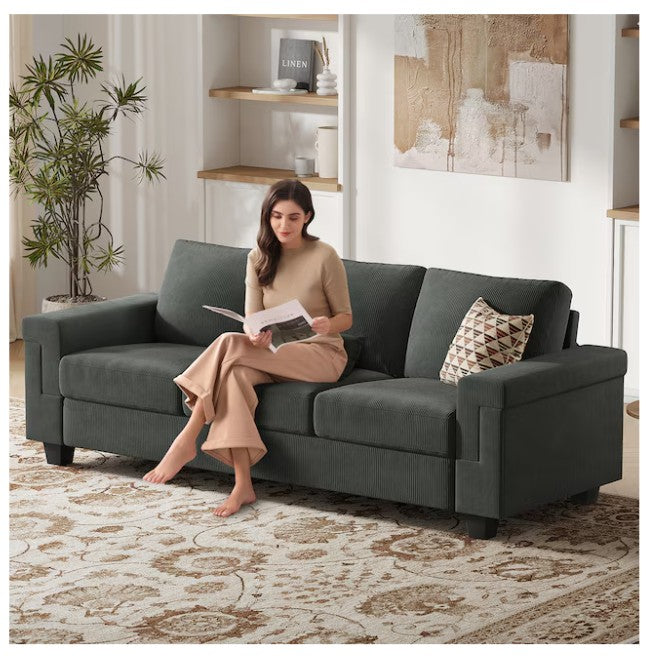 Brand New in Box 3 Seater Sofa Couch with Deep Seat, Gray (#288)