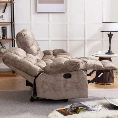 Brand New in Box 2 - Piece Overstuffed Soft Manual Reclining Living Room Set, Brown (#214)