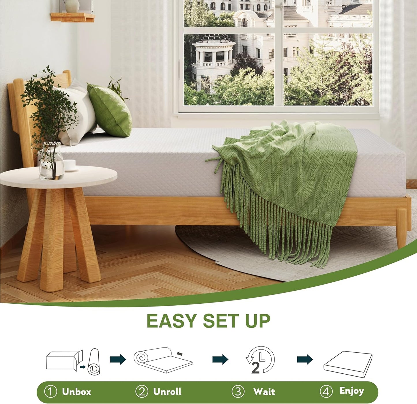 Brand New in Box Full Size Memory Foam Mattress, 10 Inch (#256)