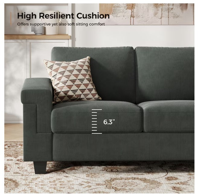 Brand New in Box 3 Seater Sofa Couch with Deep Seat, Gray (#288)