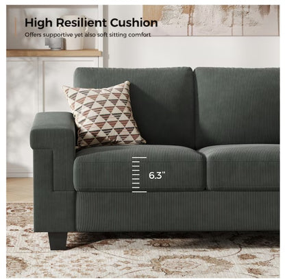 Brand New in Box 3 Seater Sofa Couch with Deep Seat, Gray (#288)