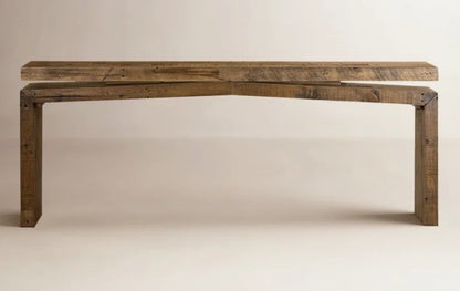 Brand New in Box Henn Solid Wood Console Table, Sierra Rustic Natural (#201)