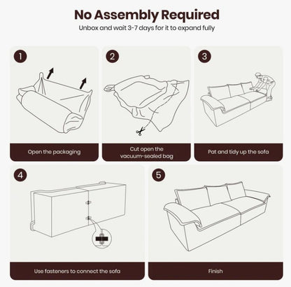 Brand New in Box Oversized Sofa with Extra Deep Seat, Corduroy Upholstered Floor Couch (#204)