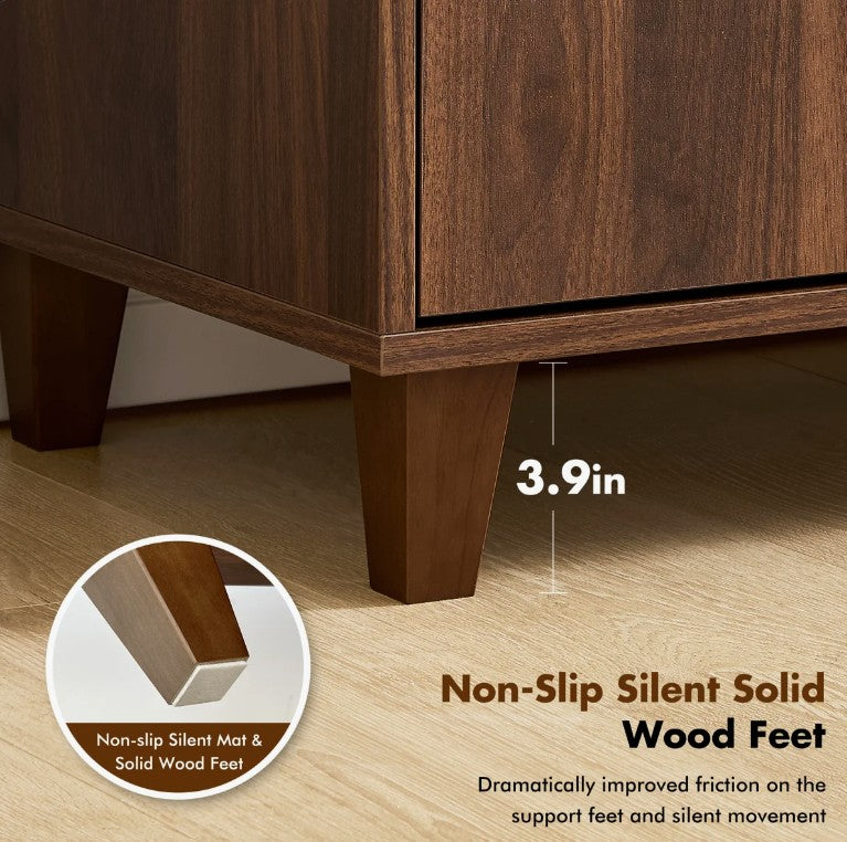 Brand New in Box Modern Style Sideboard with Adjustable Shelf & 3 Drawers, Brown (#290)