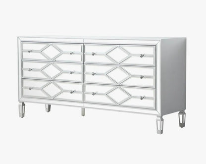 Brand New in Box Bashaw 64'' W 6 - Drawer Dresser, Silver By Willa Arlo Interiors (#174)