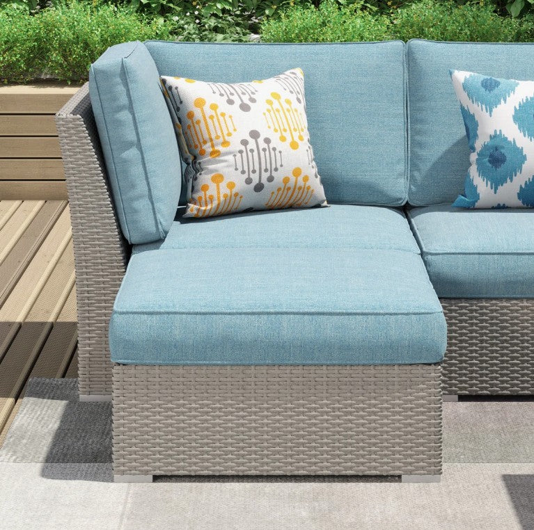 Brand New in Box 8 - Person Wicker / Rattan Outdoor Sectional with Cushions & Pillows (#171)