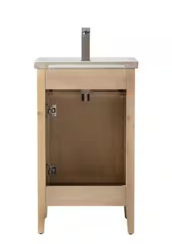 Brand New in Box 20 in. Single Sink Freestanding Rattan Bathroom Vanity with Top (#277)