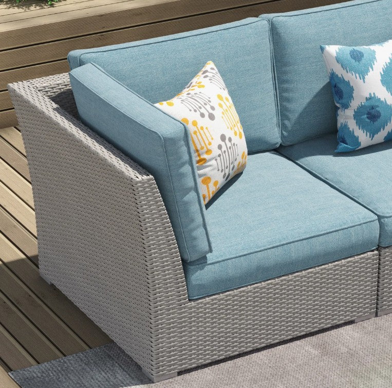 Brand New in Box 8 - Person Wicker / Rattan Outdoor Sectional with Cushions & Pillows (#171)