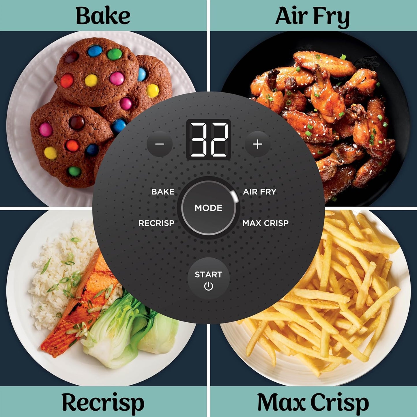 Brand New in Box Ninja Crispi 4 in 1 Glass Air Fryer with Containers & Dishwasher Safe (#218)