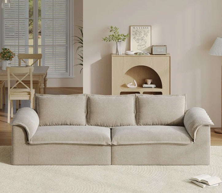 Brand New in Box Oversized Sofa with Extra Deep Seat, Corduroy Upholstered Floor Couch (#204)