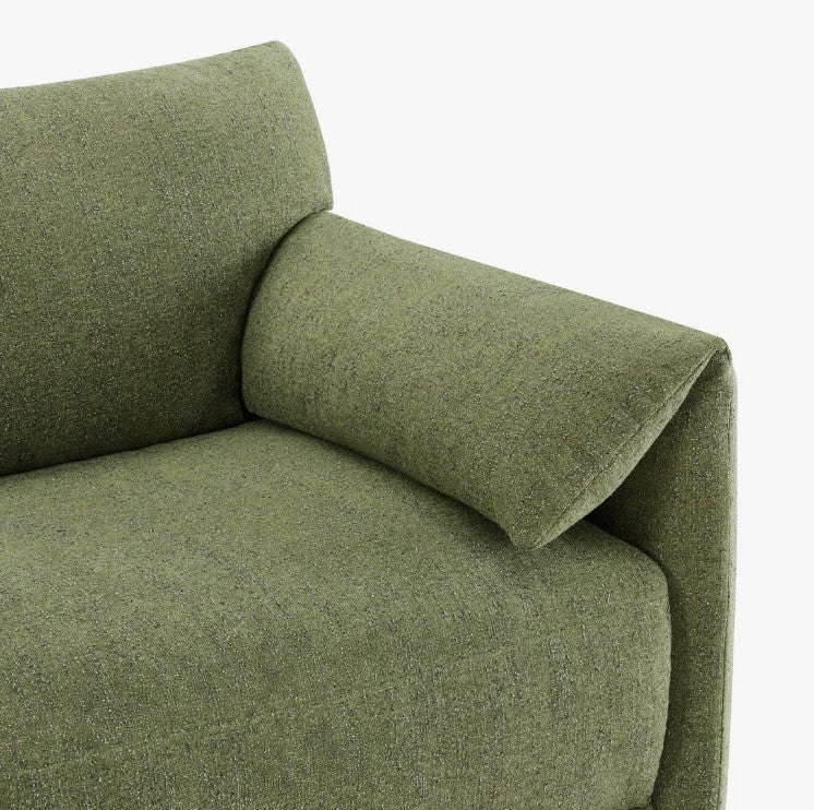 Brand New in Box Deandre 80.3'' Boucle 2-Piece Modular Sofa, Green (#283)
