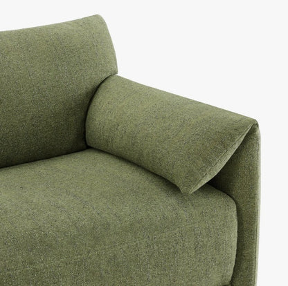 Brand New in Box Deandre 80.3'' Boucle 2-Piece Modular Sofa, Green (#283)