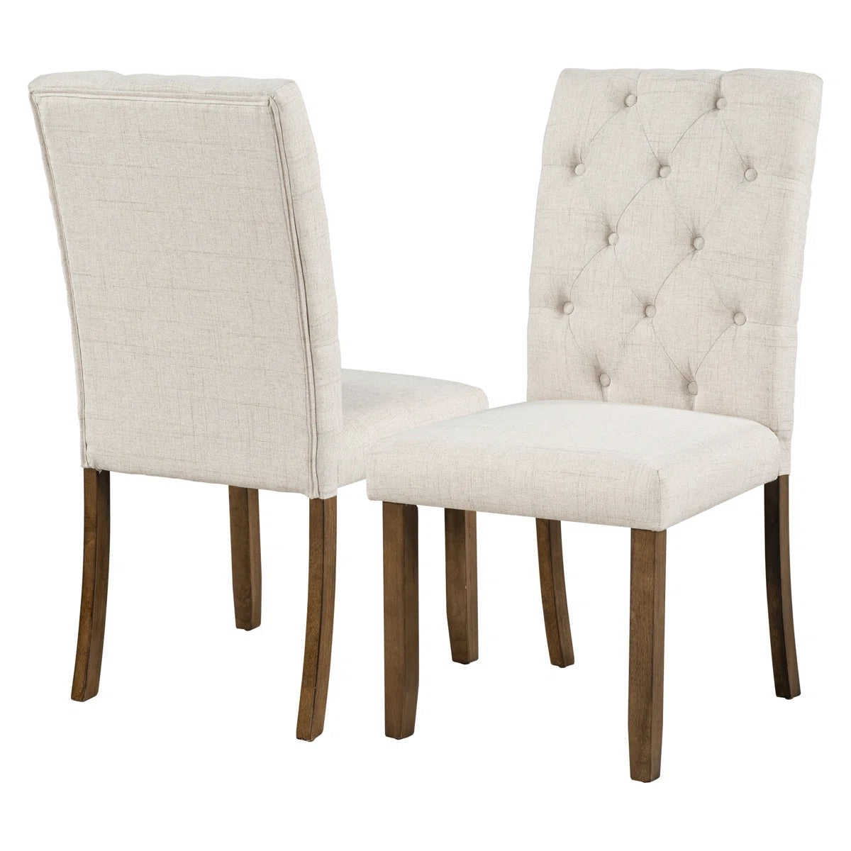 Brand new in box Set of Four Farmhouse Dining Chairs and Bench, Upholstered, Brown/Beige (#162)
